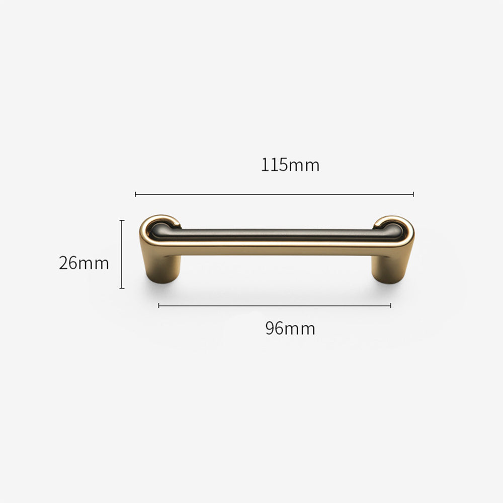 Modern Two-Tone Scroll-End Cupboard Handles and Knobs