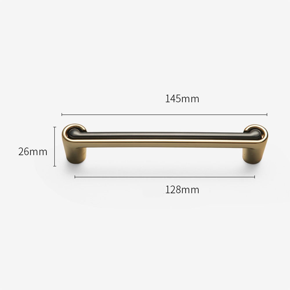 Modern Two-Tone Scroll-End Cupboard Handles and Knobs