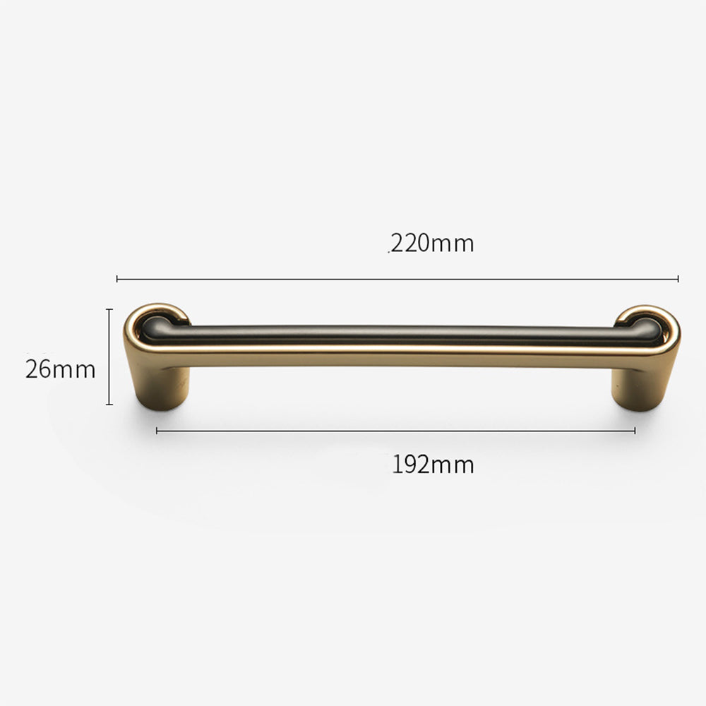 Modern Two-Tone Scroll-End Cupboard Handles and Knobs