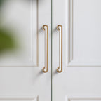 Modern Two-Tone Scroll-End Cupboard Handles and Knobs
