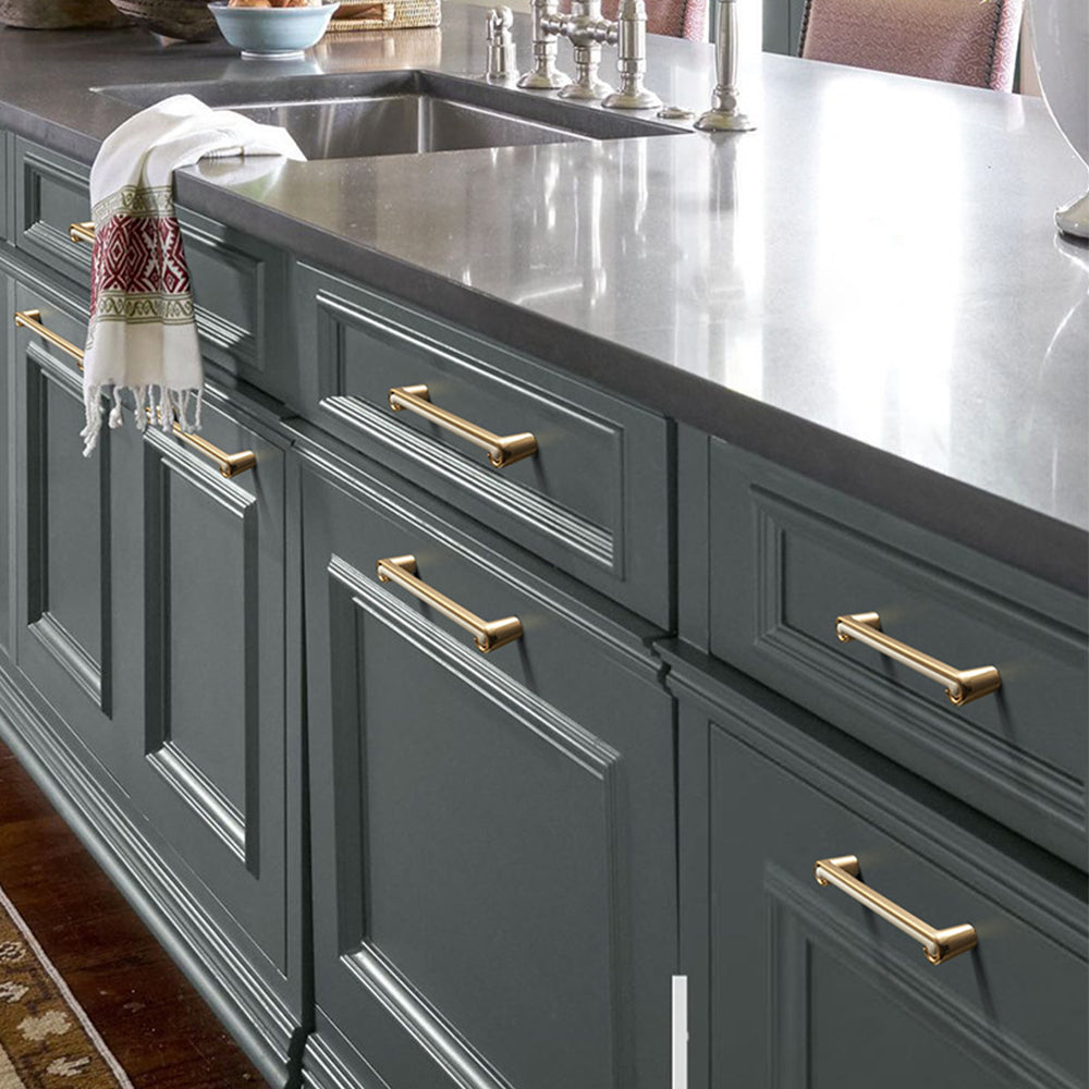 Modern Two-Tone Scroll-End Cupboard Handles and Knobs
