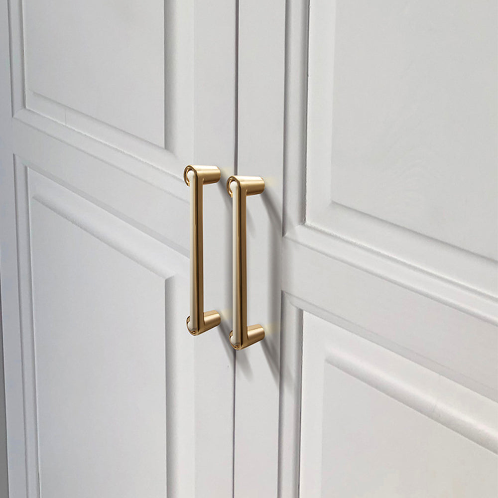 Modern Two-Tone Scroll-End Cupboard Handles and Knobs