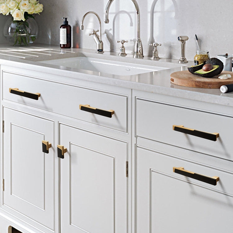 Modern Two-Tone T-Bar Cupboard Handles & Knobs