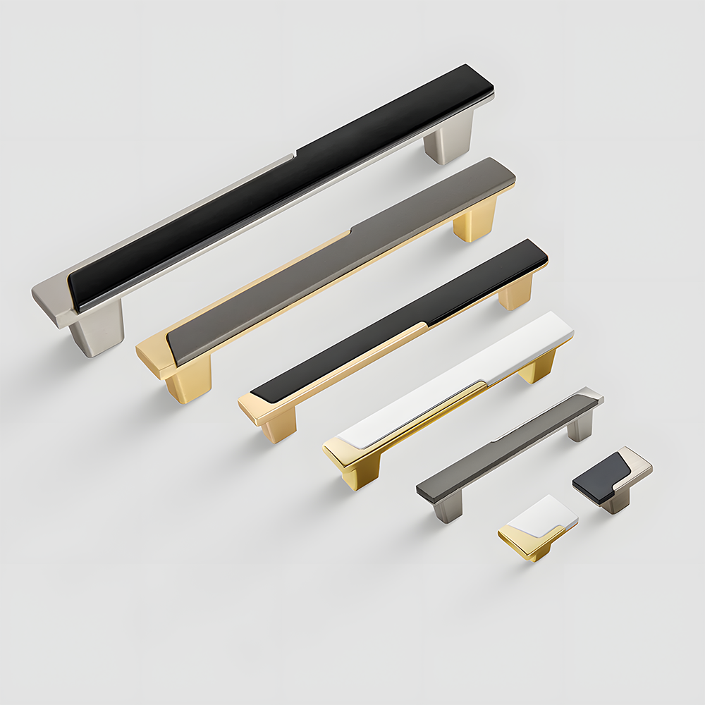 Modern Two-Tone T-Bar Cupboard Handles & Knobs