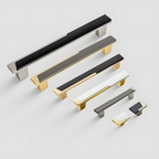 Modern Two-Tone T-Bar Cupboard Handles & Knobs