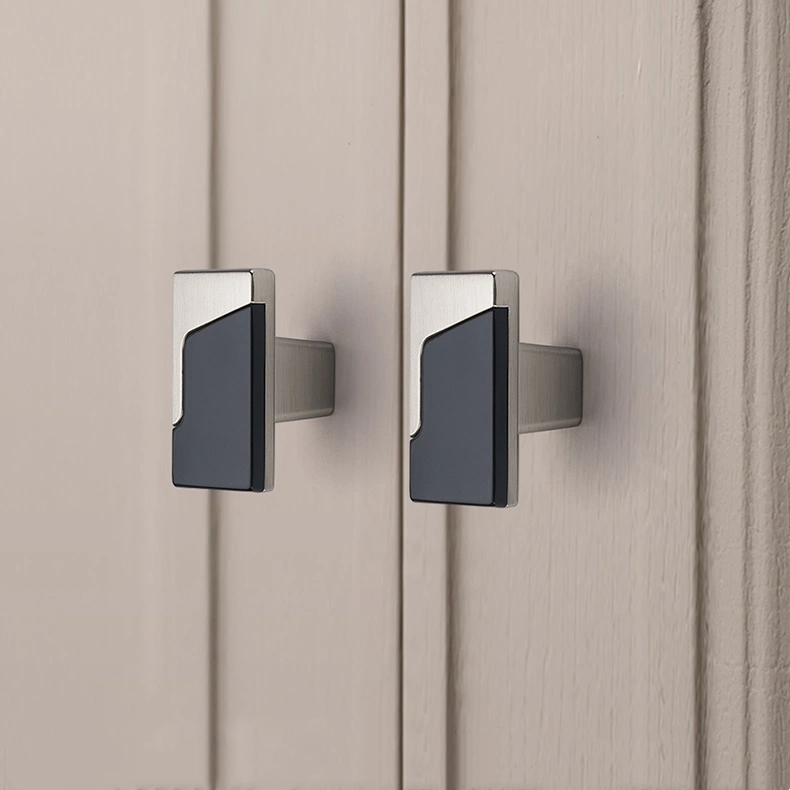 Modern Two-Tone T-Bar Cupboard Handles & Knobs