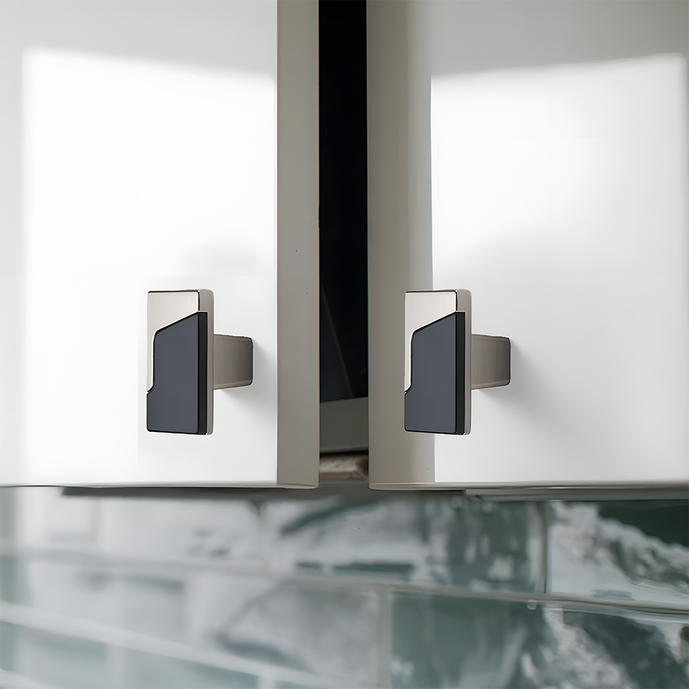 Modern Two-Tone T-Bar Cupboard Handles & Knobs