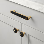 Modern Two-Tone Textured Bar Kitchen Cupboard Handles and Knobs