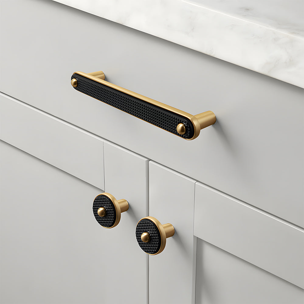 Modern Two-Tone Textured Bar Kitchen Cupboard Handles and Knobs