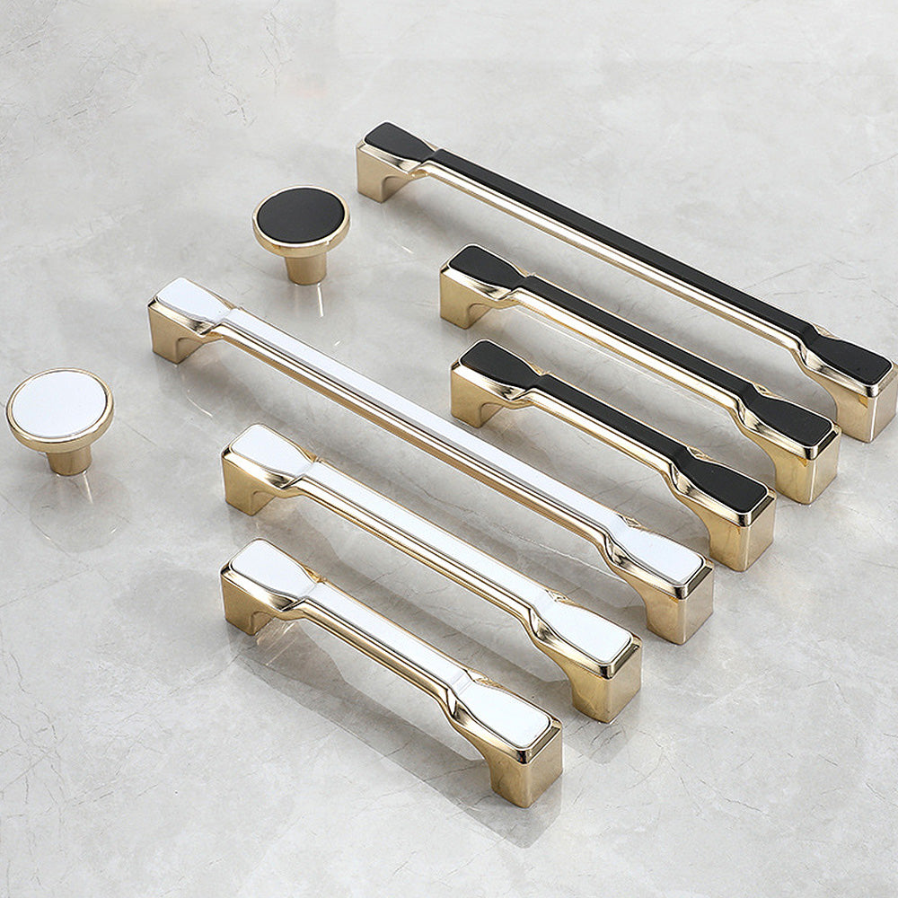 Modern Two-Tone Waisted D Cupboard Handles and Knobs