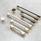 Modern Two-Tone Waisted D Cupboard Handles and Knobs