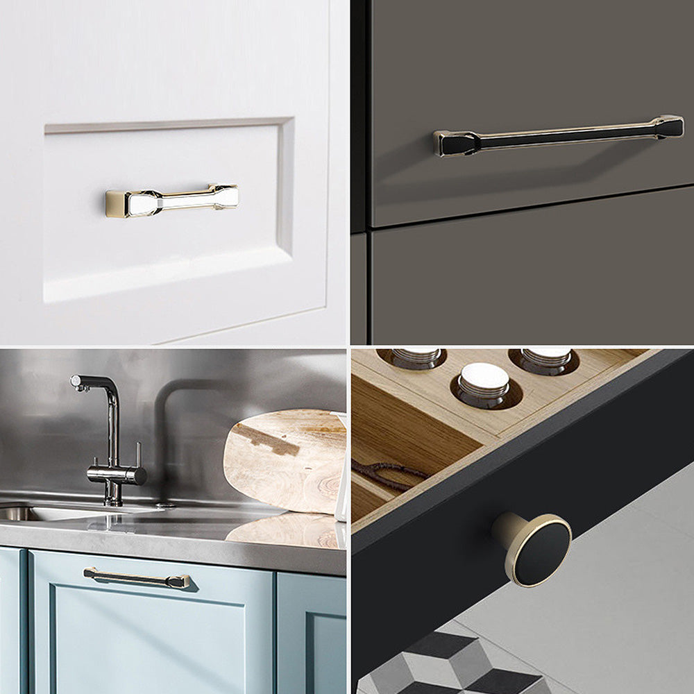 Modern Two-Tone Waisted D Cupboard Handles and Knobs