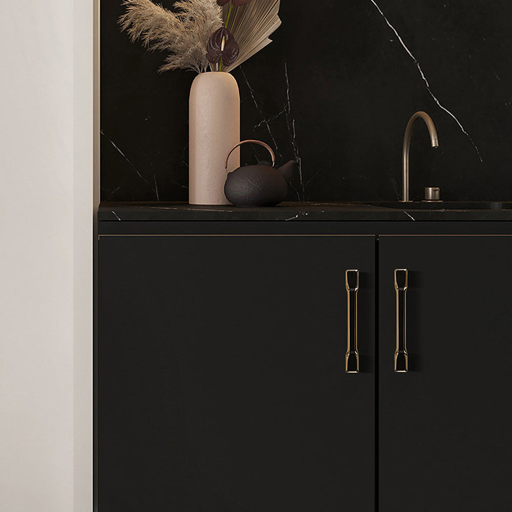 Modern Two-Tone Waisted D Cupboard Handles and Knobs