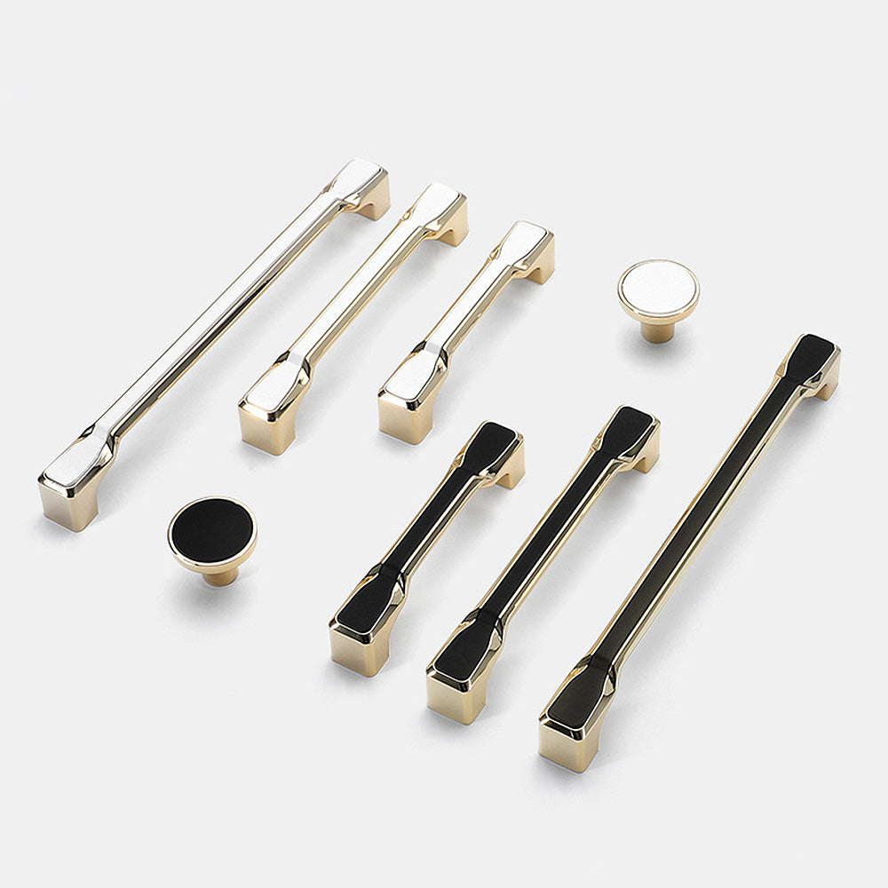 Modern Two-Tone Waisted D Cupboard Handles and Knobs