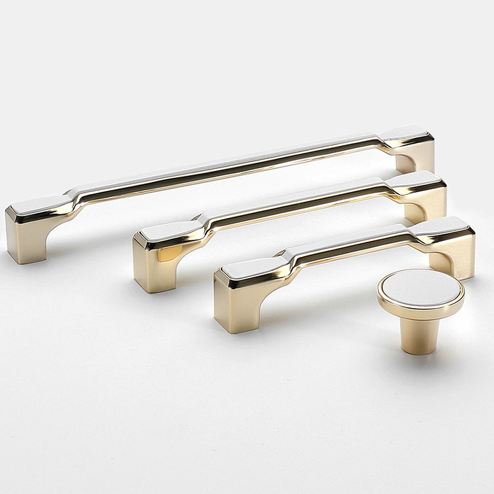 Modern Two-Tone Waisted D Cupboard Handles and Knobs