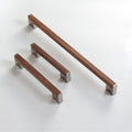 Modern Two-Tone Walnut Bar Kitchen Drawer Handles
