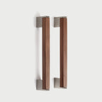 Modern Two-Tone Walnut Bar Kitchen Drawer Handles