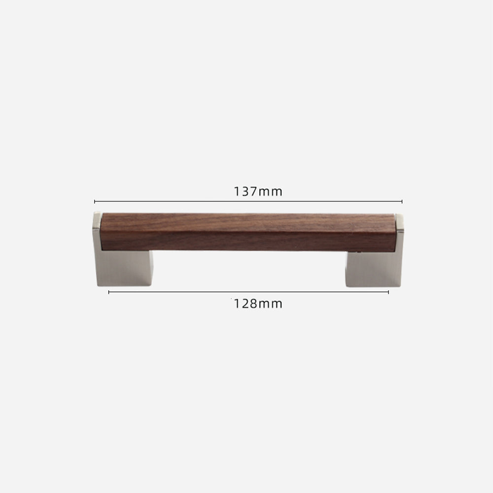 Modern Two-Tone Walnut Bar Kitchen Drawer Handles