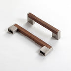 Modern Two-Tone Walnut Bar Kitchen Drawer Handles