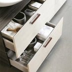 Modern Two-Tone Walnut Bar Kitchen Drawer Handles
