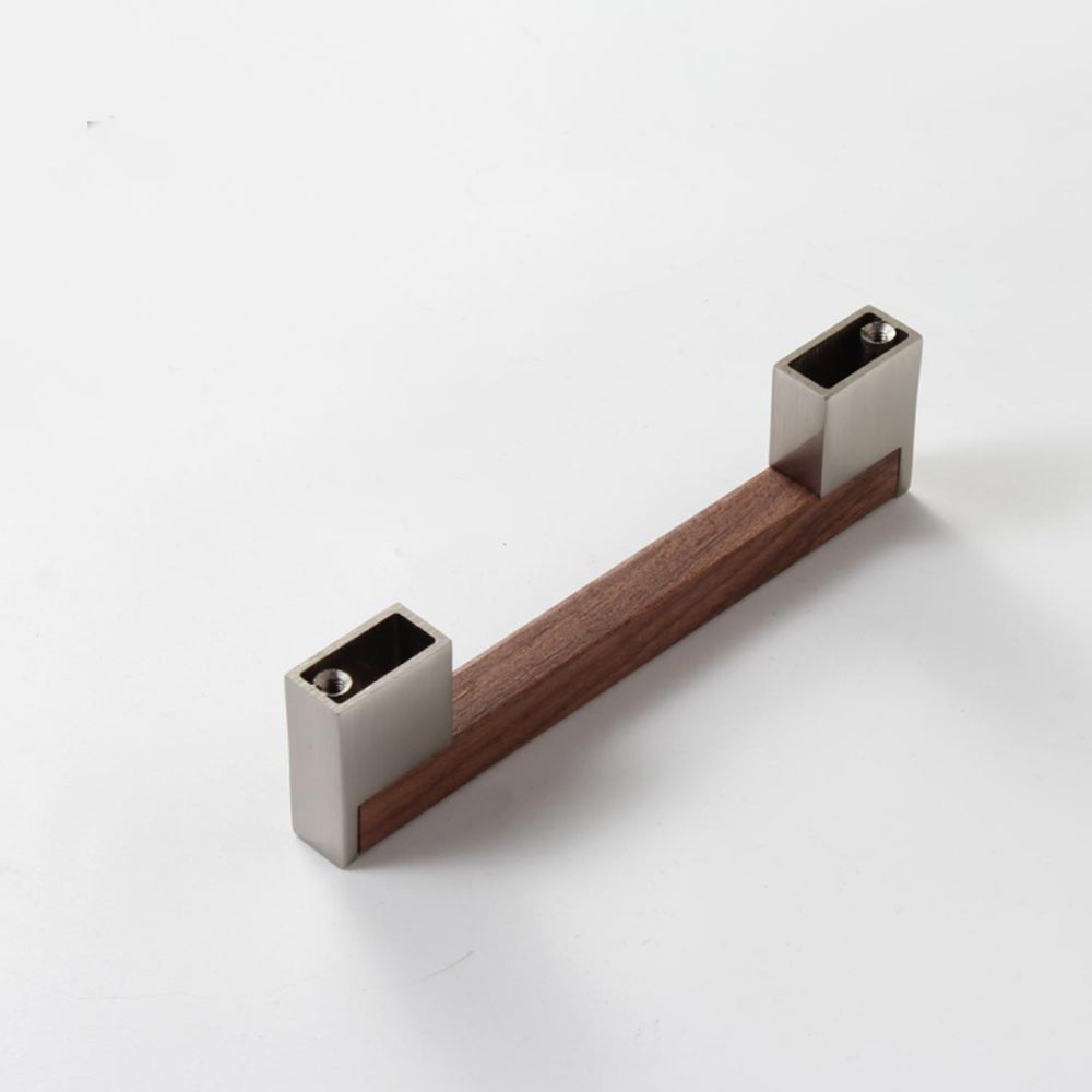 Modern Two-Tone Walnut Bar Kitchen Drawer Handles