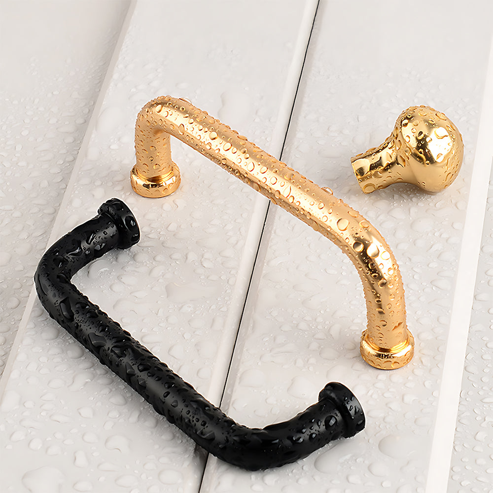 Modern U-Shaped Cupboard Handles in Gold or Black