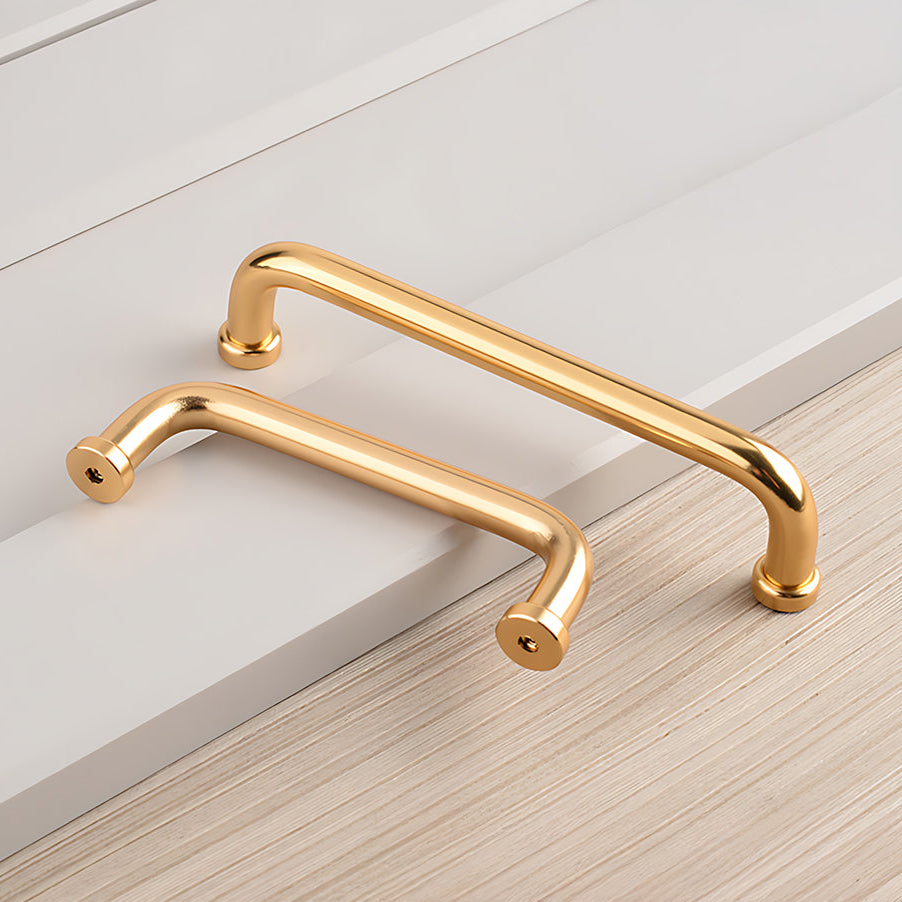 Modern U-Shaped Cupboard Handles in Gold or Black