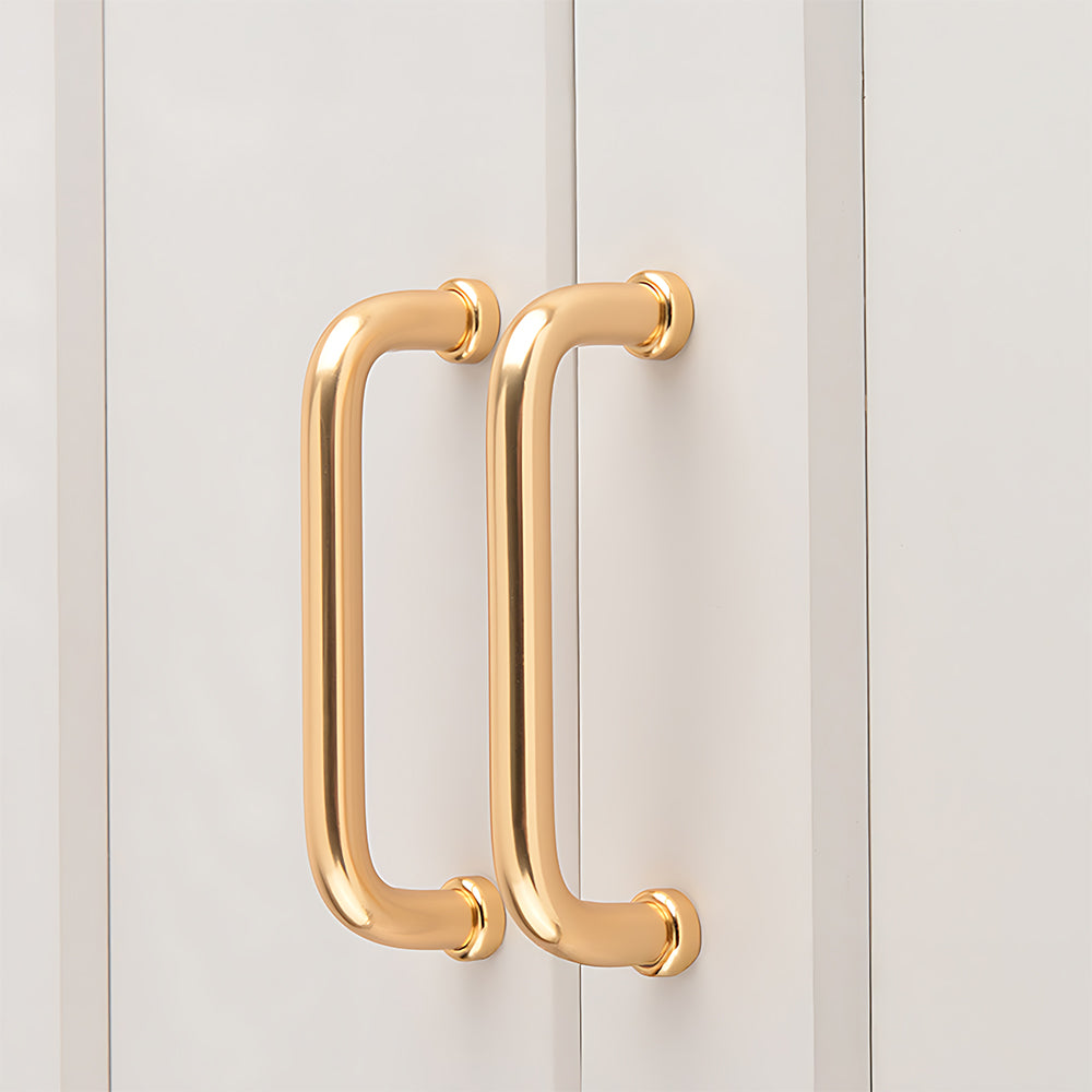 Modern U-Shaped Cupboard Handles in Gold or Black
