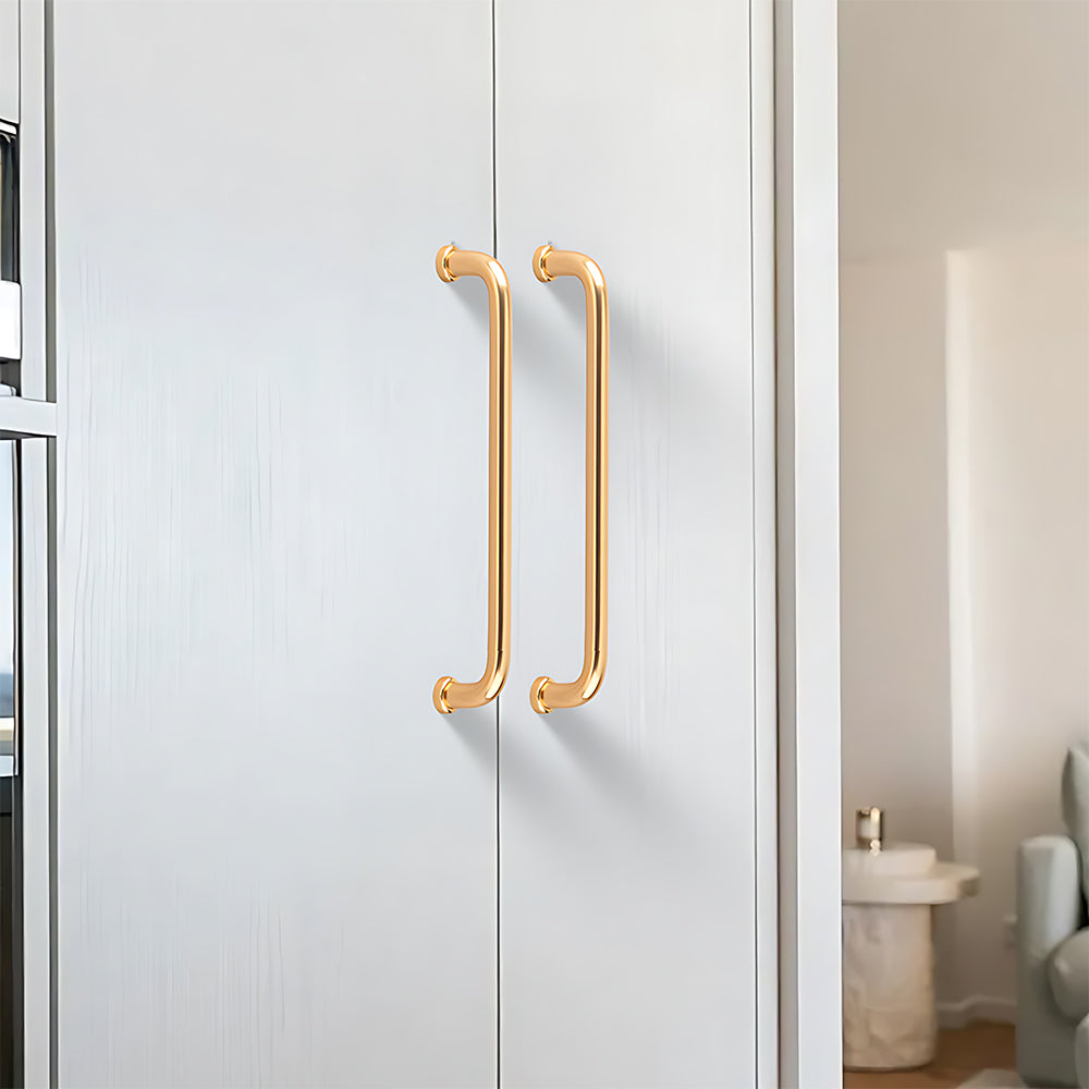 Modern U-Shaped Cupboard Handles in Gold or Black