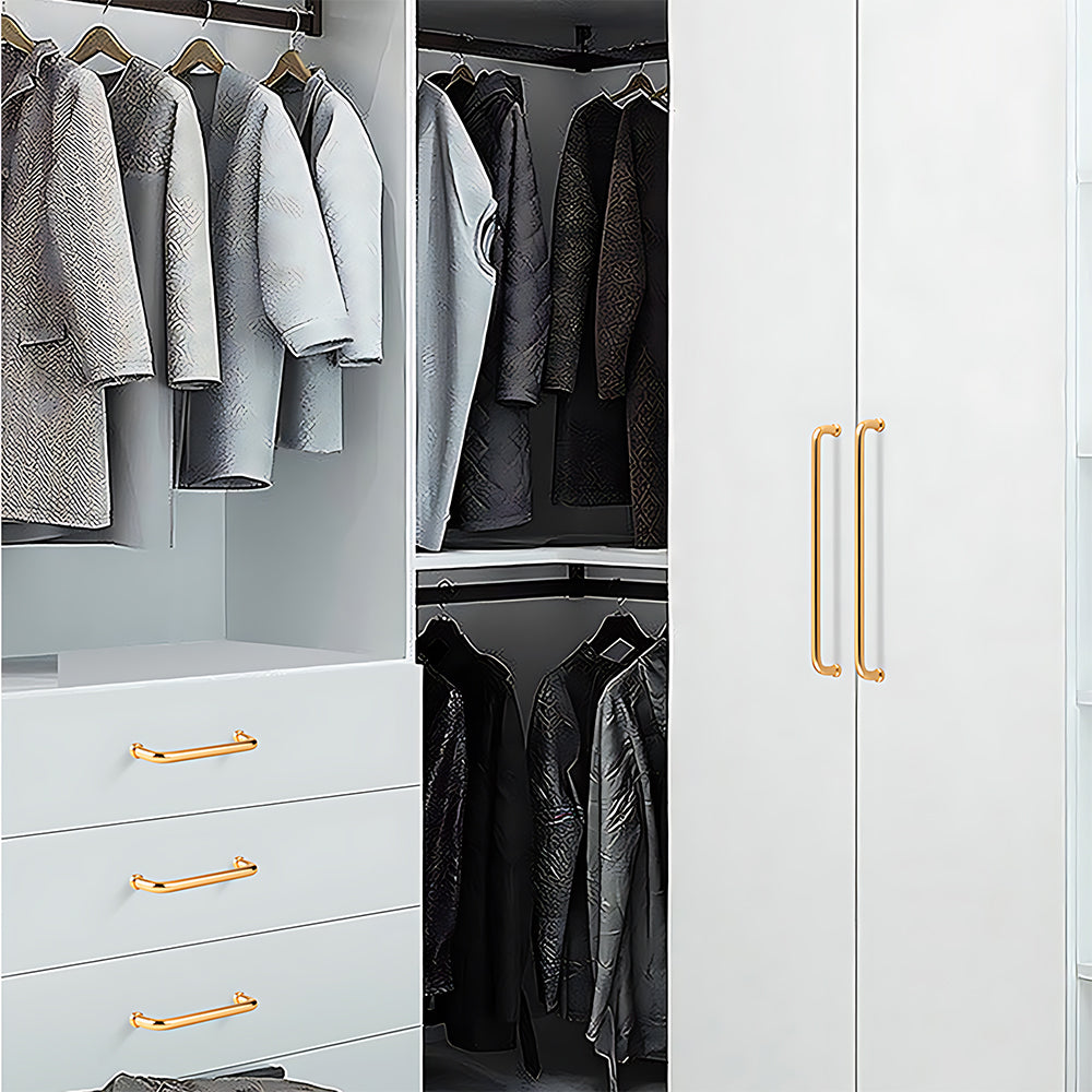 Modern U-Shaped Cupboard Handles in Gold or Black