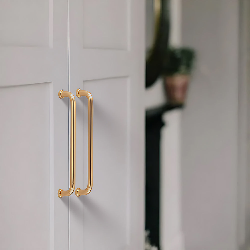 Modern U-Shaped Cupboard Handles in Gold or Black