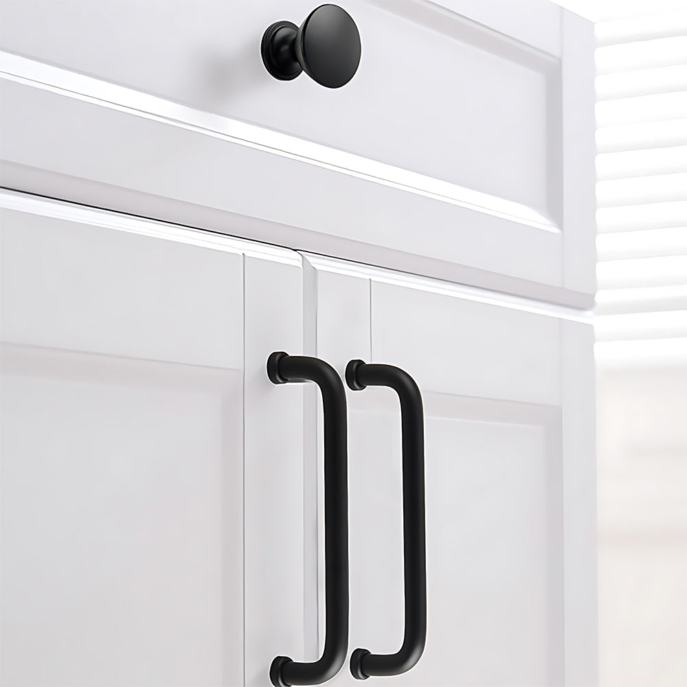 Modern U-Shaped Cupboard Handles in Gold or Black