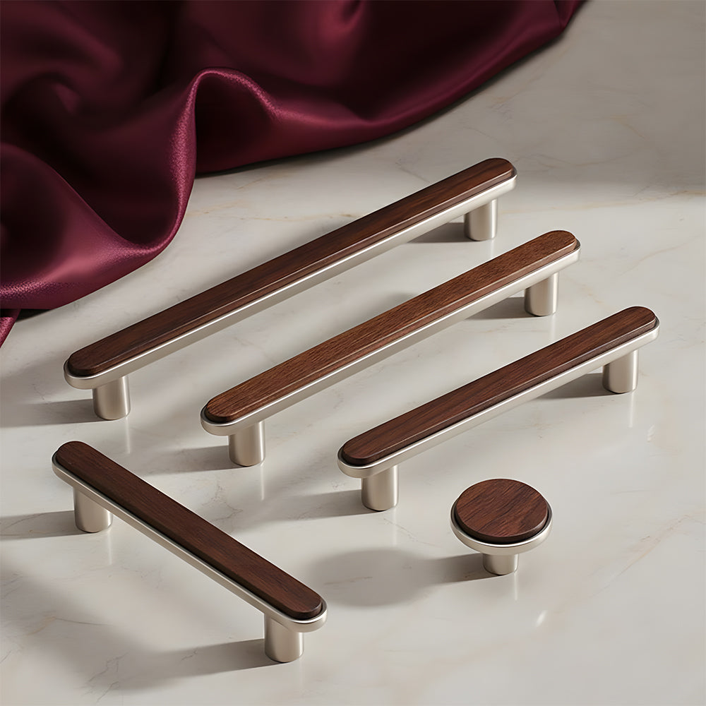 Modern Walnut Bar Cupboard Handles & Knobs