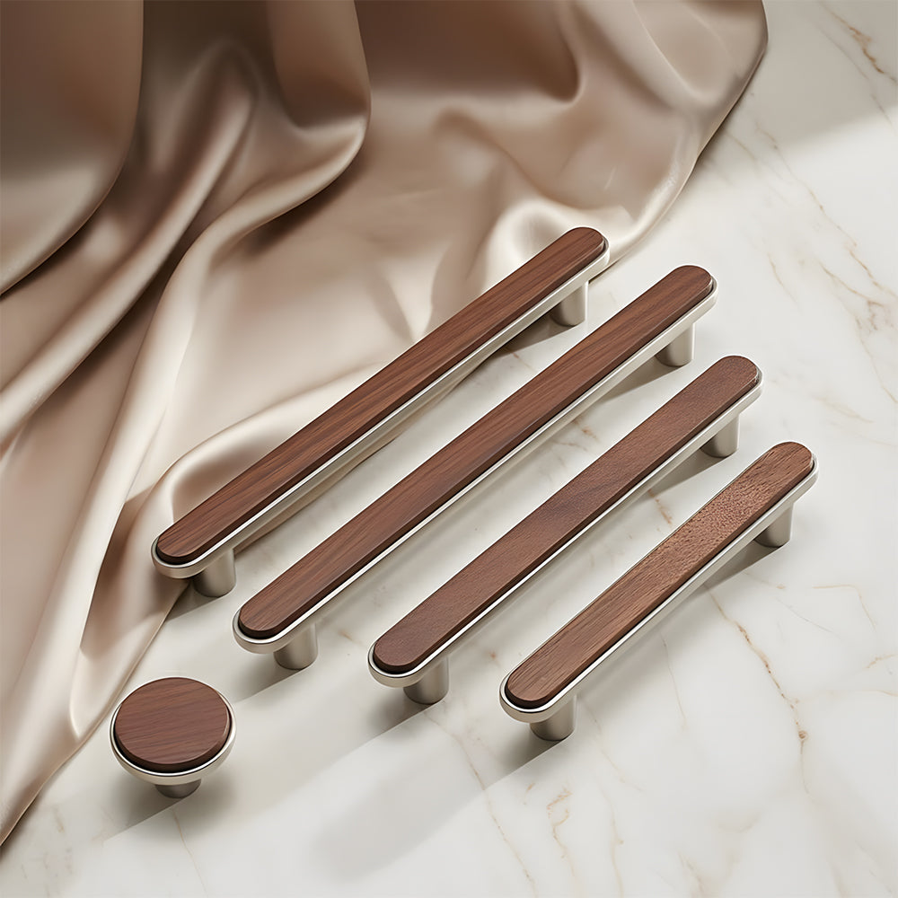 Modern Walnut Bar Cupboard Handles & Knobs