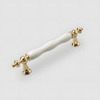 Modern Wavy Ceramic T-Bar Cupboard Handles & Knobs