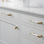 Modern Wavy Ceramic T-Bar Cupboard Handles & Knobs