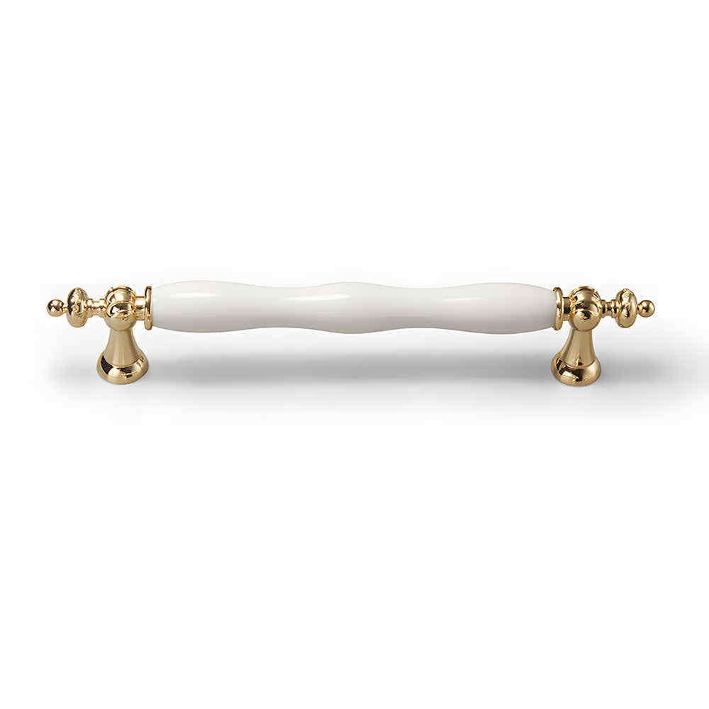 Modern Wavy Ceramic T-Bar Cupboard Handles & Knobs