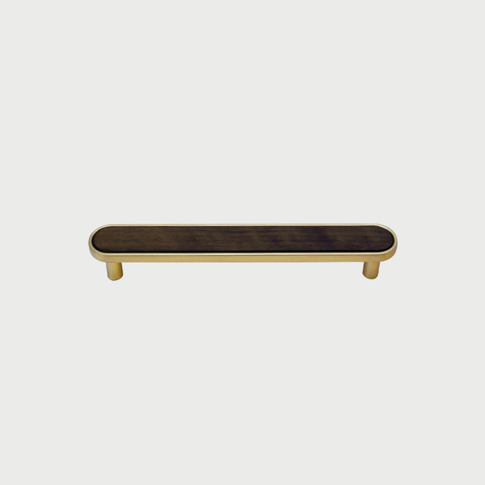 Modern Wood Inlay T-Bar Kitchen Cupboard Handles & Knobs