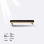 Modern Wood Inlay T-Bar Kitchen Cupboard Handles & Knobs
