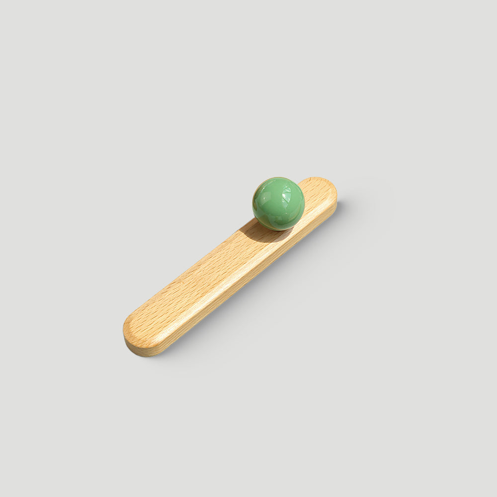 Modern Wooden Cupboard Handles with Ball Knobs