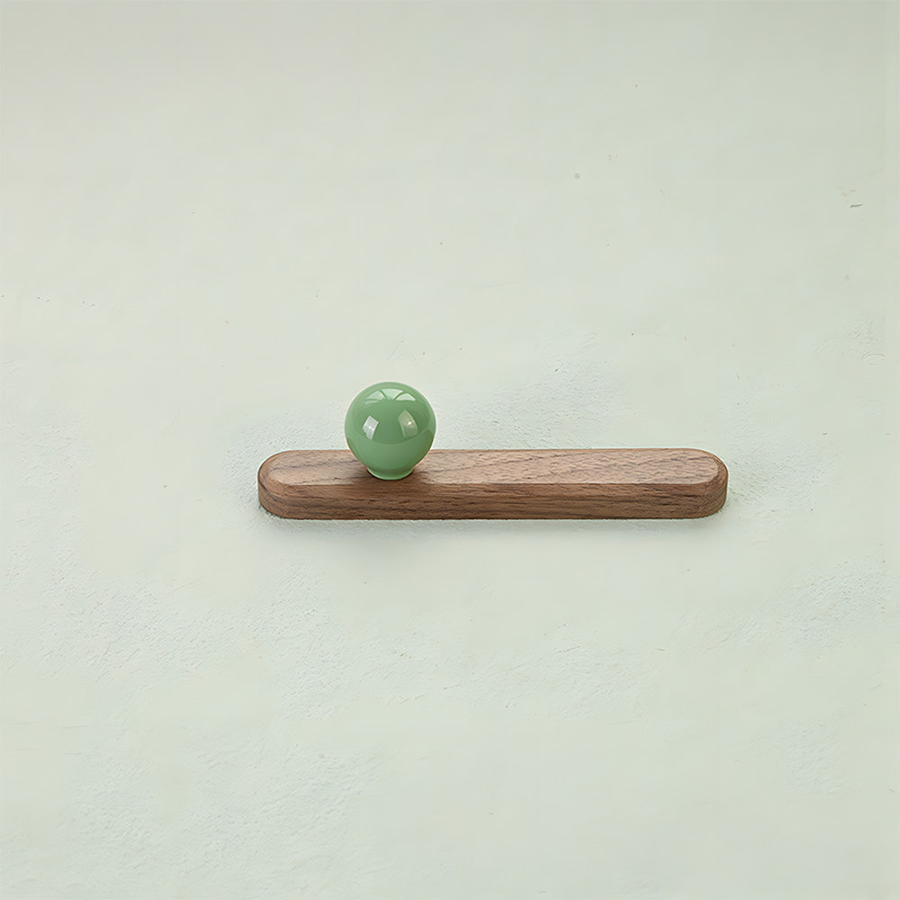 Modern Wooden Cupboard Handles with Ball Knobs