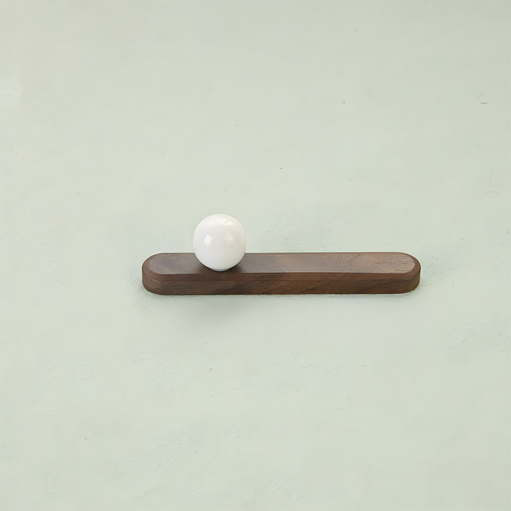 Modern Wooden Cupboard Handles with Ball Knobs