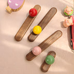 Modern Wooden Cupboard Handles with Ball Knobs