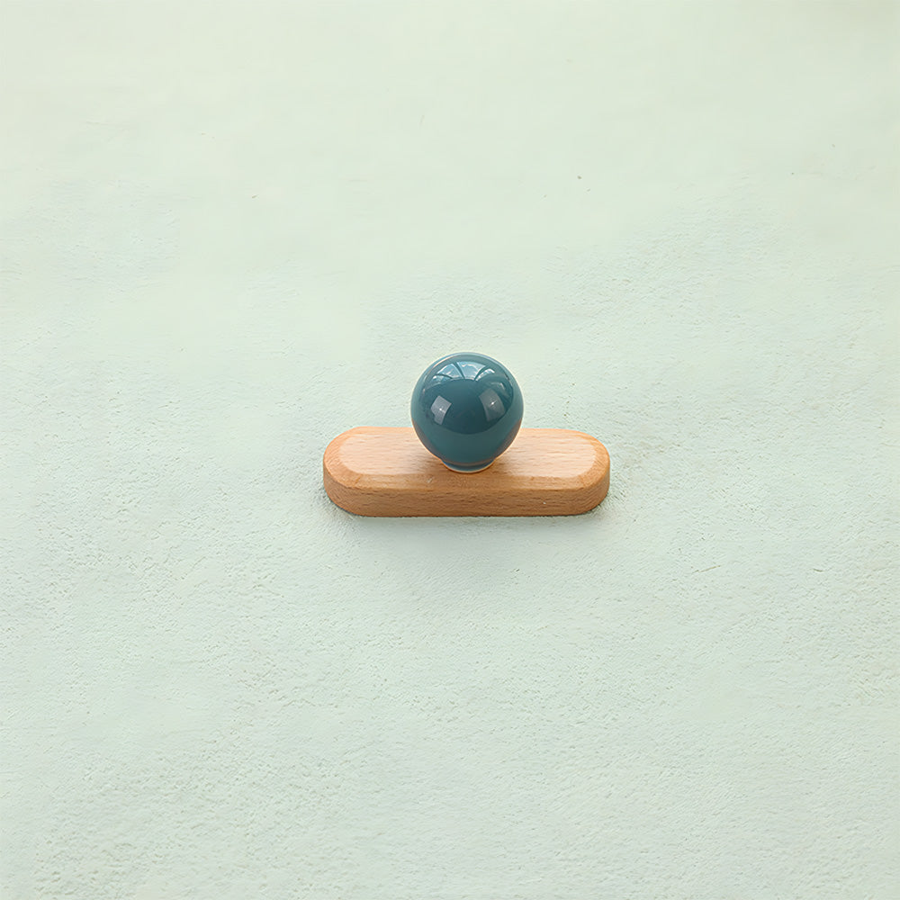 Modern Wooden Cupboard Handles with Ball Knobs