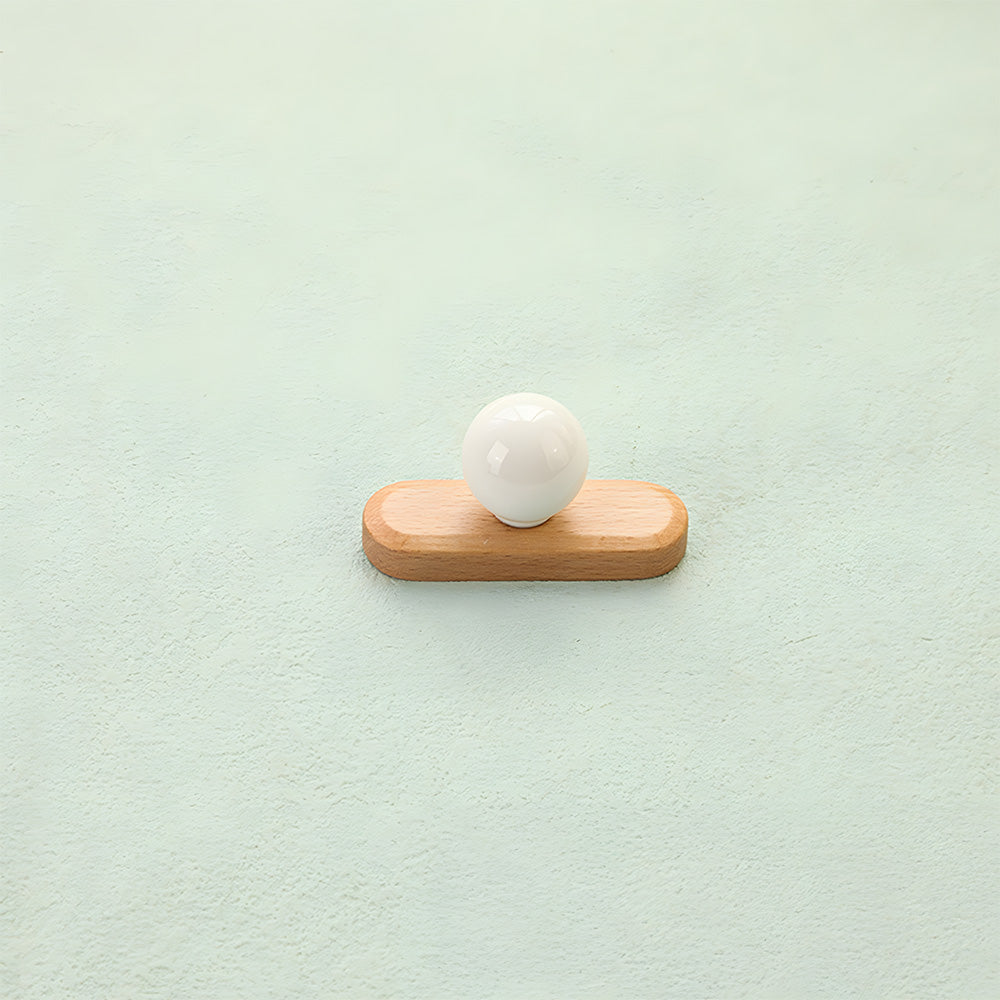 Modern Wooden Cupboard Handles with Ball Knobs