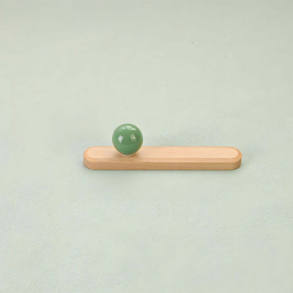 Modern Wooden Cupboard Handles with Ball Knobs