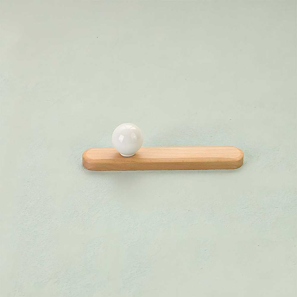 Modern Wooden Cupboard Handles with Ball Knobs