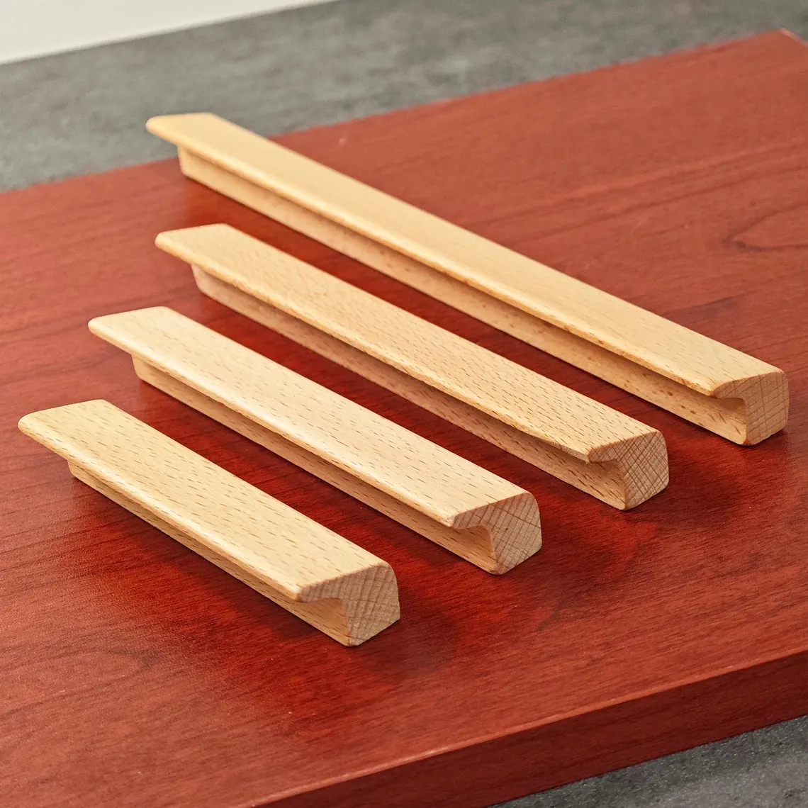 Modern Wooden Lip Pull Cupboard Handles
