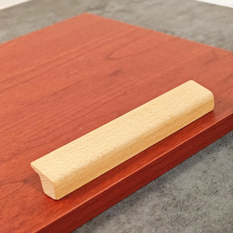Modern Wooden Lip Pull Cupboard Handles