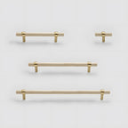 Modern Wooden T-Bar Cupboard Handles